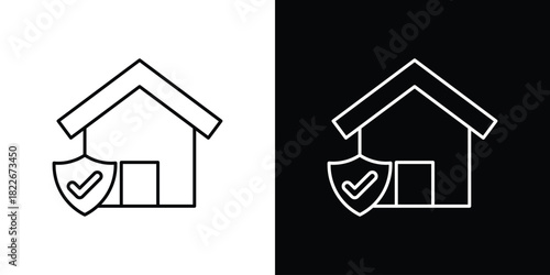 Home insurance icons Vector Logo Template Illustration Design