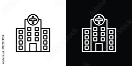 Hospital icons Vector Logo Template Illustration Design