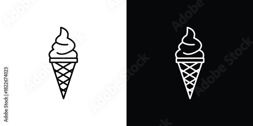Ice cream cone icons Vector Logo Template Illustration Design