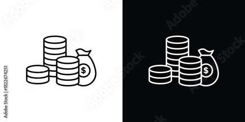 Income icons Vector Logo Template Illustration Design