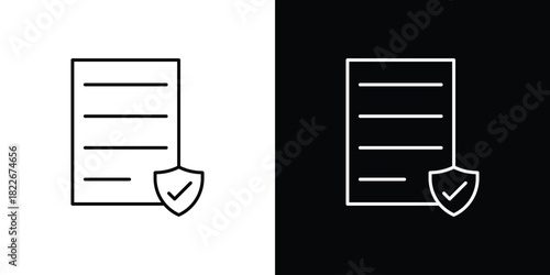 Insurance policy icons Vector Logo Template Illustration Design