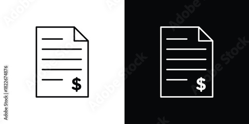 Invoice icons Vector Logo Template Illustration Design