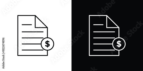 Invoice payment icons Vector Logo Template Illustration Design