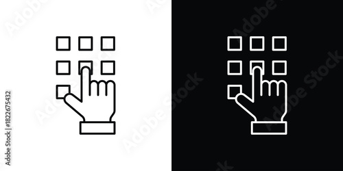 Keypad icons Vector Logo Template Illustration Design
