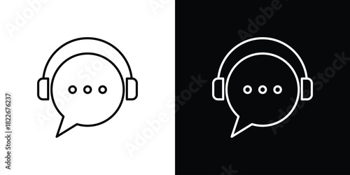 Live chat icons Vector Logo Template Illustration Design