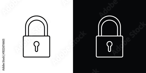 Lock closed icons Vector Logo Template Illustration Design