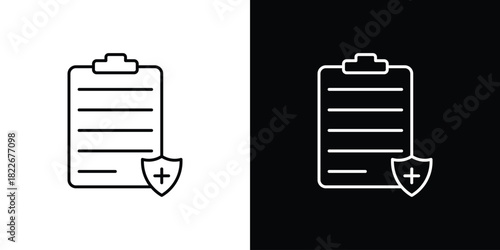 Medical insurance icons Vector Logo Template Illustration Design