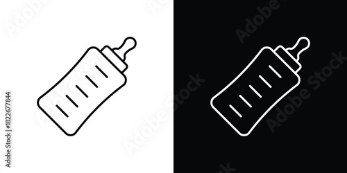 Milk bottle icons Vector Logo Template Illustration Design