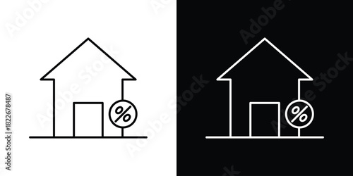 Mortgage icons Vector Logo Template Illustration Design