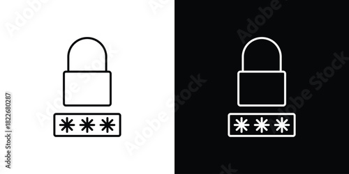 Password icons Vector Logo Template Illustration Design