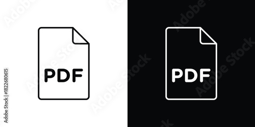 PDF file icons Vector Logo Template Illustration Design