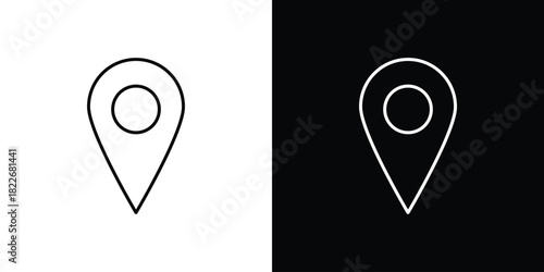 Pin icons Vector Logo Template Illustration Design