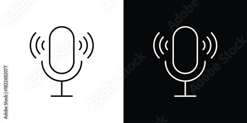 Podcast icons Vector Logo Template Illustration Design