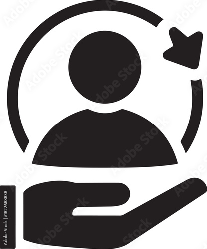 Customer retention icon outline vector Thin line. flat vector simple elements
