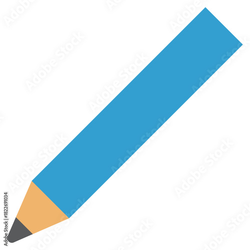 鉛筆　イラスト　ベクター　水色