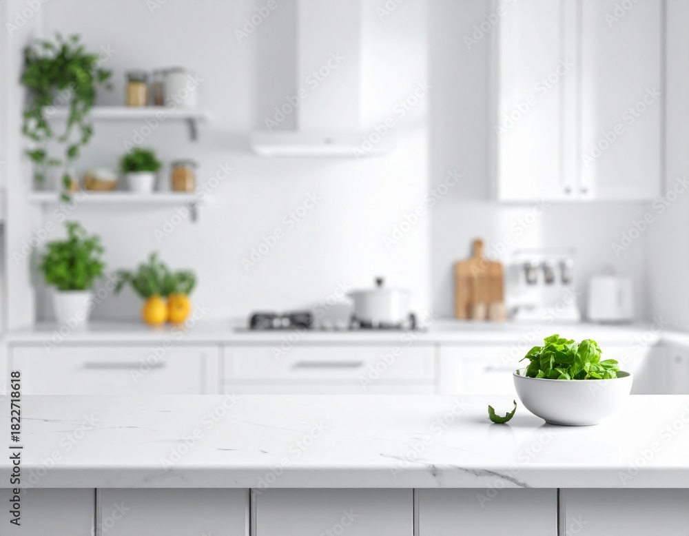 Fototapeta premium Recipe Development on the White Counter