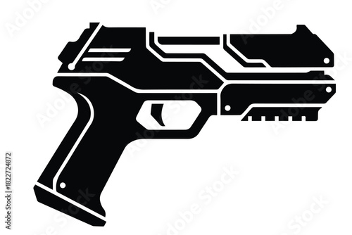 Futuristic Sci-Fi Gun Illustration