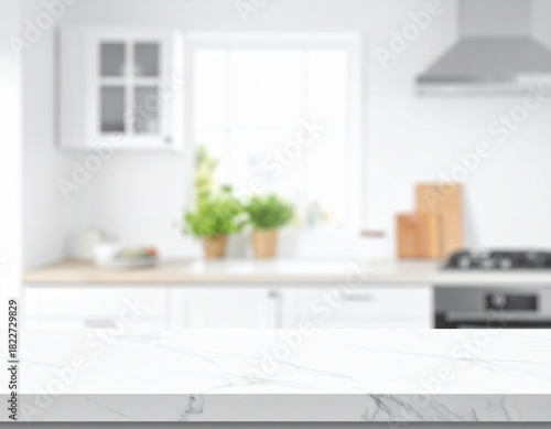 White Counter, Blurred Home Simple Perfection.