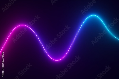 Gradient neon glow wave line abstract futuristic digital background