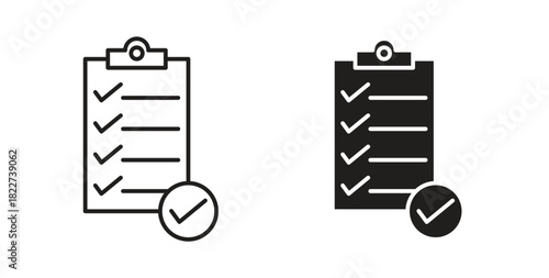 Survey icon line and filled style suitable for web and mobile application