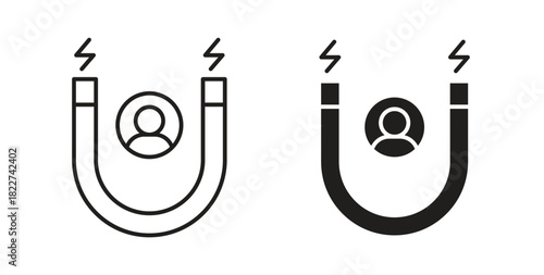 User engagement icon line and filled style suitable for web and mobile application