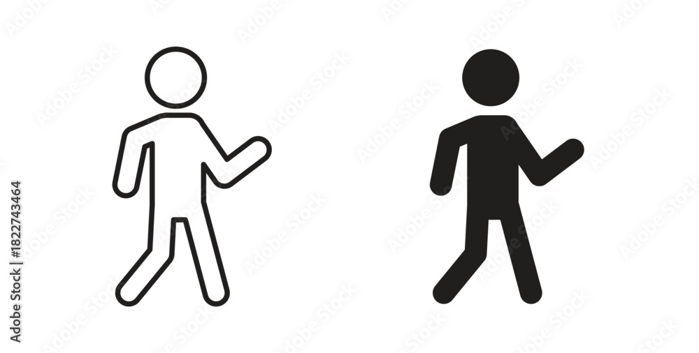 Obraz premium Walking icon line and filled style suitable for web and mobile application