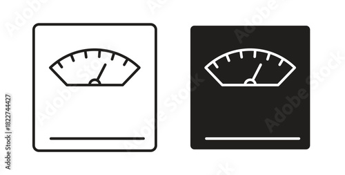 Weight scale icon line and filled style suitable for web and mobile application