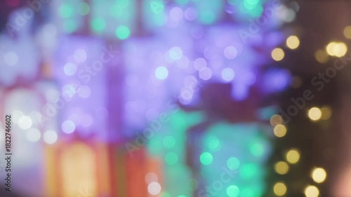 Wallpaper Mural キラキラきらめくイルミネーションの輝きの丸ボケ　光のボケと光る電飾　冬・クリスマス・お祝い・ホリデーイベントの背景　 Torontodigital.ca