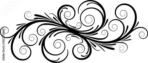 Filigree Heraldic Heraldry Pattern Band Vine. vector	