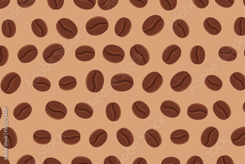 Coffee Beans Seamless Pattern Background for Packaging and Wrapping Design