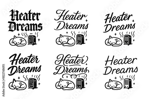 Heater Dreams Calligraphy. Heater Dreams. Create a calligraphy lettering illustration of the phrase: Heater