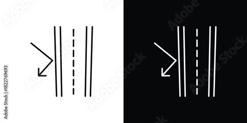 Insulation icon outline set in black and white. thin line style.