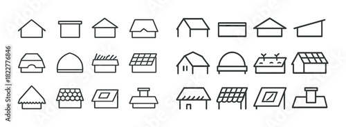 Collection of minimalist house icons