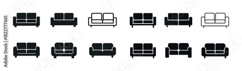 Assorted sofa silhouettes: minimalist couch designs collection