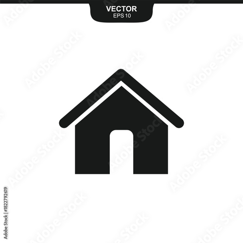 Home page icon. Simple house symbols