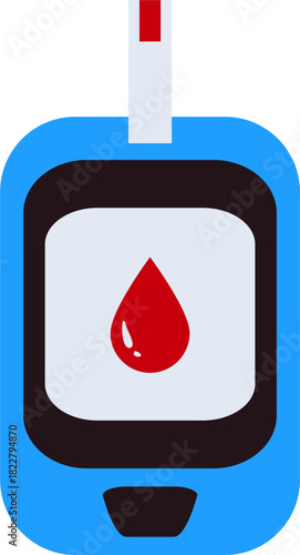 Glucose meter device illustration 