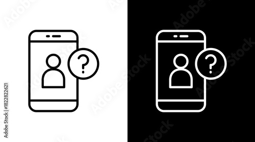 Live Help Outline White Icon Set Design