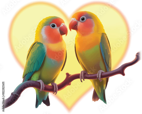 two bird doing loving thing in love