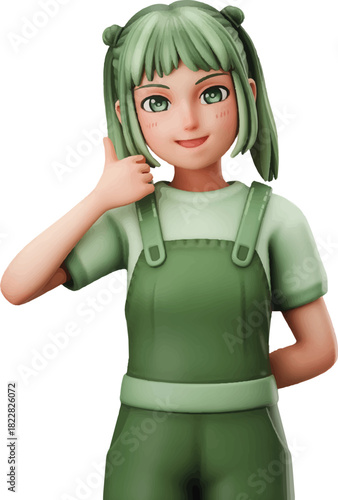 girl with headphones listening