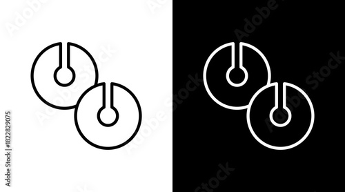 Bio Patch Outline White Icon Set Design