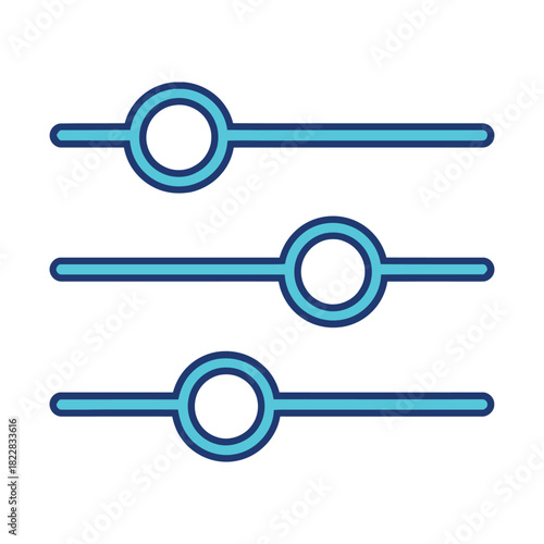 User interface control sliders for settings adjustments and customization Vector