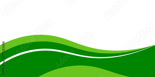 Abstract modern white and Green wave wide background banner, modern