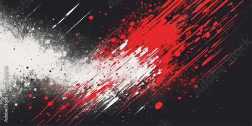 Abstract red light explosion with circles and fire stars on a black background, perfect digital illustration for a Christmas pattern wallpaper