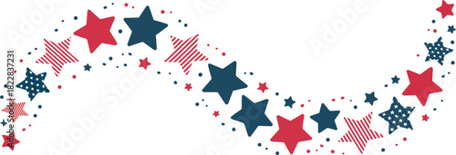 Patriotic stars background for holiday celebration decoration or banner design