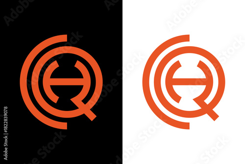 Stylish HQ Monogram Circular Logo Template