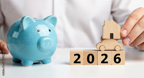 Dreaming of 2026 Saving for a House and Car Financial Planning Future Goals Piggy Bank Home Ownership Investment