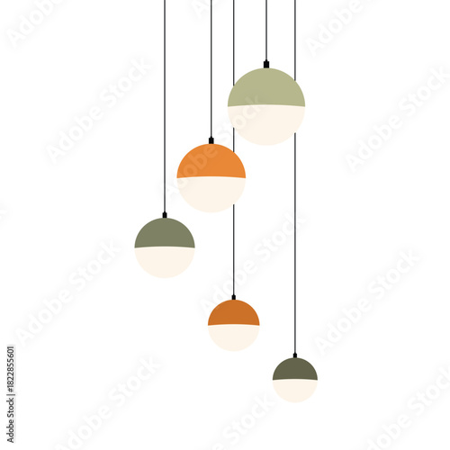 Home Interior Hanging Lamp Illustration