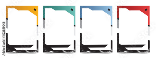 hockey Sport player trading card frame border template design