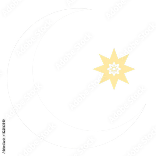 Vector illustration of a shiny 3d golden star icon symbol for a Christmas celebration or Vietnamese flag sign design decoration