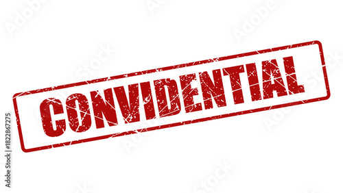 Convidential stamp with grunge texture